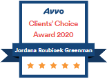 Avvo | Clients' Choice Award 2020 | Jordana Roubicek Greenman | 5 Stars